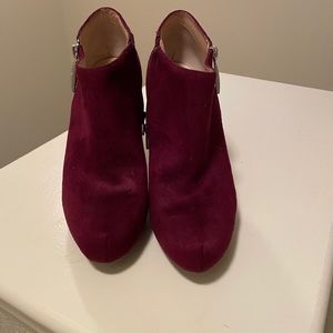 Burgundy ankle boots